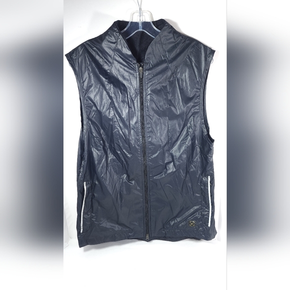 NWT VINTAGE Nike Women's Full Zip Running Vest W/ Pockets Medium (8-10) Black - Picture 1 of 16